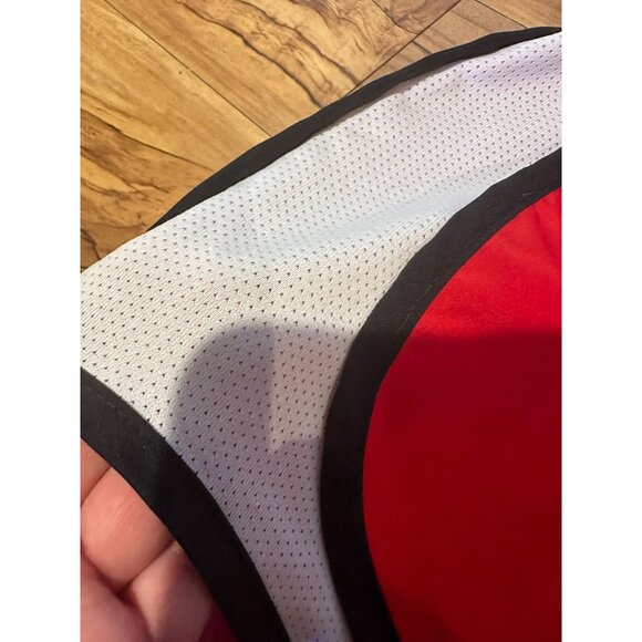 Nike Dri-Fit Running Shorts XL Red White Black Trim Built-In Liner Lightweight - Picture 9 of 9